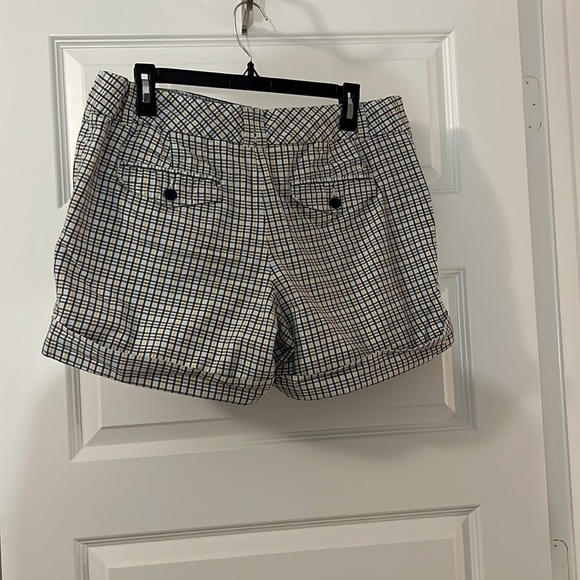 Tommy Hilfiger cuffed plaid shorts SZ 12 blue white yellow preppy summer spring - Picture 5 of 11